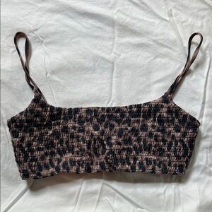 Reformation Animal Print Bikini Top Size Medium Altered Leopard